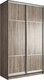 Миниатюра изображения товара Шкаф-купе Евва 138 TS.03 / АЭП ШК.2 02 (трюфель/серебро)