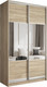 Миниатюра изображения товара Шкаф-купе Евва 138 SS.01 / АЭП ШК.2 02 (сонома/серебро)
