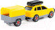 Миниатюра изображения товара Автомобиль игрушечный Полесье Легковой с прицепом / 53688 (в сеточке)