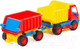 Миниатюра изображения товара Самосвал игрушечный Полесье с прицепом Базик / 9647 (в сеточке)