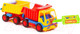 Миниатюра изображения товара Самосвал игрушечный Полесье с прицепом Базик / 9647 (в сеточке)