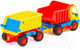 Миниатюра изображения товара Самосвал игрушечный Полесье с прицепом Базик / 9647 (в сеточке)