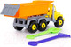 Миниатюра изображения товара Самосвал игрушечный Полесье Супергигант с большими граблями и лопаткой / 5557