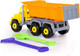 Миниатюра изображения товара Самосвал игрушечный Полесье Супергигант с большими граблями и лопаткой / 5557
