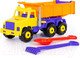 Миниатюра изображения товара Самосвал игрушечный Полесье Супергигант с большими граблями и лопаткой / 5557