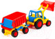 Миниатюра изображения товара Погрузчик игрушечный Полесье с прицепом Базик / 9623 (в сеточке)