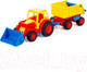 Миниатюра изображения товара Погрузчик игрушечный Полесье с прицепом Базик / 9623 (в сеточке)