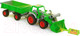 Миниатюра изображения товара Погрузчик игрушечный Полесье с прицепом Фермер-техник / 8817 (в сеточке)
