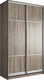 Миниатюра изображения товара Шкаф-купе Евва 120 TS.03 / АЭП ШК.2 03 (трюфель/серебро)