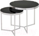 Миниатюра изображения товара Комплект журнальных столиков Signal Delia II (черный/хром)