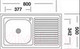 Миниатюра изображения товара Мойка кухонная КромРус S 416 RUS (чаша справа)