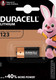 Миниатюра изображения товара Батарейка Duracell Lithium CR123A BP