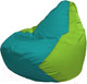 Миниатюра изображения товара Бескаркасное кресло Flagman Груша Макси XXL Г2.1-294 (бирюзовый/салатовый)