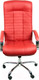Миниатюра изображения товара Кресло офисное Деловая обстановка Атлант Хром кожа люкс (красный)
