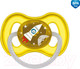 Миниатюра изображения товара Пустышка Canpol Космическая латексная круглая 6-18мес / 23/222 (желтый, со светящимся колечком)