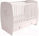 Миниатюра изображения товара Детская кроватка Polini Kids French 710 Teddy с ящиком (белый)