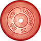 Миниатюра изображения товара Диск для штанги MB Barbell d31мм 25кг (красный)