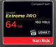 Миниатюра изображения товара Карта памяти SanDisk Extreme Pro CompactFlash 64GB (SDCFXPS-064G-X46)
