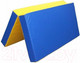 Миниатюра изображения товара Гимнастический мат KMS sport Складной №3 1x1x0.1м (синий/желтый)