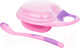 Миниатюра изображения товара Набор посуды для кормления Sun Delight 33028 с крышкой (розовый)
