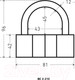 Миниатюра изображения товара Замок навесной Аллюр ВС2-21С / 0-80