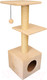 Миниатюра изображения товара Комплекс для кошек Cat House С двумя полками 1.0 (сизаль бежевый)