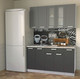 Миниатюра изображения товара Кухонный гарнитур Интерлиния Мила 15 (антрацит/серебро/опал светлый)