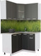 Миниатюра изображения товара Кухонный гарнитур Интерлиния Мила 12x12 (антрацит/серебро/опал светлый)