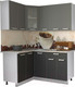Миниатюра изображения товара Кухонный гарнитур Интерлиния Мила 12x16 (антрацит/серебро/опал светлый)
