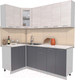 Миниатюра изображения товара Кухонный гарнитур Интерлиния Мила 12x20 (антрацит/вудлайн кремовый/опал светлый)