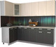 Миниатюра изображения товара Кухонный гарнитур Интерлиния Мила 12x25 (антрацит/вудлайн кремовый/опал светлый)