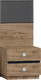 Миниатюра изображения товара Прикроватная тумба Глазов Neo 41 (дуб табачный Craft/черный)