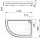 Миниатюра изображения товара Душевой поддон Radomir 120x80 L / 1-11-0-1-0-008