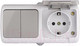 Миниатюра изображения товара Блок выключатель+розетка EKF EFRV16-052-30-540