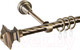 Миниатюра изображения товара Карниз для штор АС ФОРОС Grace D16К + наконечники Верди (1.6м, антик)