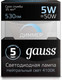 Миниатюра изображения товара Лампа Gauss GU10-dim 5W 4100K / 101506205-D