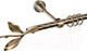 Миниатюра изображения товара Карниз для штор АС ФОРОС Grace D16K составной + наконечники Лист ветка (3м, антик)