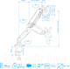 Миниатюра изображения товара Кронштейн для монитора ARM Media LCD-T21 (белый)