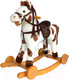 Миниатюра изображения товара Качалка-каталка Pituso Fandango Лошадка / GS2090W (белый/коричневый, с колесами)