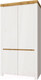 Миниатюра изображения товара Шкаф Anrex Taurus 2DG (белый глянец/дуб вотан)