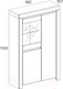 Миниатюра изображения товара Шкаф с витриной Anrex Taurus 1V2D (белый глянец/дуб вотан)