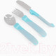 Миниатюра изображения товара Набор столовых приборов Twistshake Learn Cutlery Stainless Steel 78210 (синий)