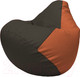 Миниатюра изображения товара Бескаркасное кресло Flagman Груша Макси XXL Г2.3-1623 (черный/оранжевый)