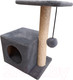 Миниатюра изображения товара Комплекс для кошек Cat House С боковой полкой 0.58 (сизаль серый)