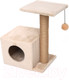 Миниатюра изображения товара Комплекс для кошек Cat House С боковой полкой 0.58 (джут бежевый)
