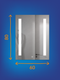 Миниатюра изображения товара Зеркало Cersanit Led 020 60х80 / KN-LU-LED020-60-b-Os