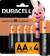 Миниатюра изображения товара Комплект батареек Duracell Basic LR6 (4шт)