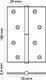 Миниатюра изображения товара Петля дверная Morelli MSD 100x70x2.5 AB (правая)
