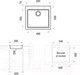 Миниатюра изображения товара Мойка кухонная Longran Cube CUG560.500 (саббиа)