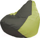 Миниатюра изображения товара Бескаркасное кресло Flagman Груша Медиум XL Г1.1-356 (тёмно-серый/салатовый)
